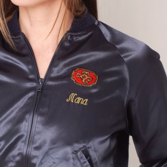 VINTAGE Barbary Coast Casino Satin Bomber Jacket - Picture 3 of 6